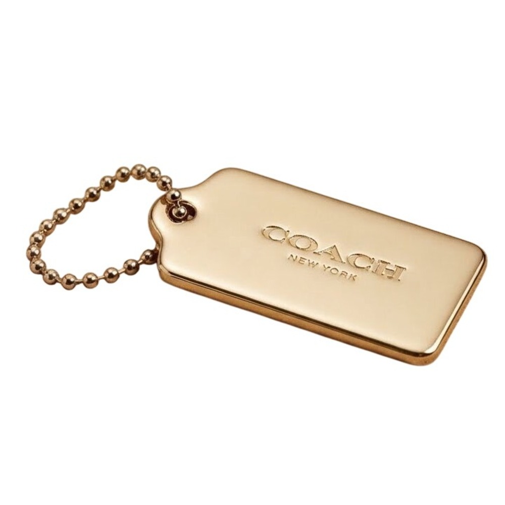 Coach New York Gold Tone Metal Handbag Hangtag Bag Charm Replacement